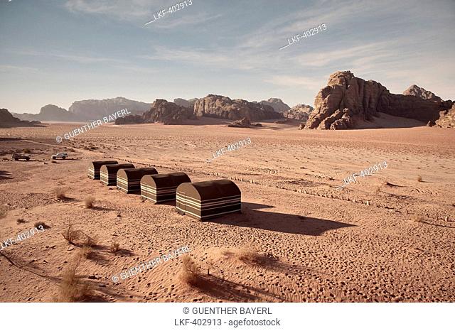 Desert camp at Wadi Rum, beduin style, Jordan, Middle East, Asia