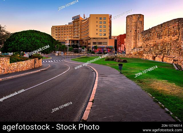 TARRAGONA, SPAIN - JUNE 27, 2016: Ruins of Ancient Roman Circus in Tarragona. The circus was built at the end of the first century A.D