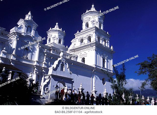 The Basilica in the place of pilgrimage of Esquipulas in osten from Guatemala in Central America