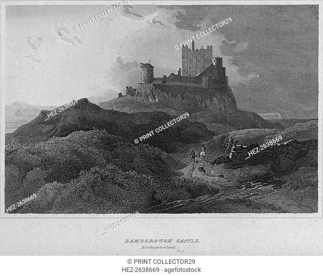 'Bamborough Castle, Northumberland', 1814. Artist: John Greig