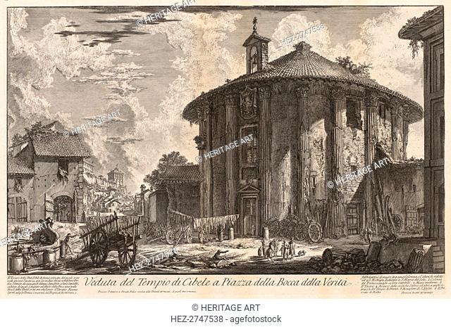 Views of Rome: Temple of Cybele, 1758. Creator: Giovanni Battista Piranesi (Italian, 1720-1778)