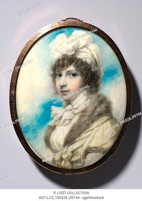 Portrait of the Hon. Anne Annesley, later Countess of Mountnorris, c. 1800. Richard Cosway (British, 1742-1821). Watercolor on ivory in a gold frame; framed: 9...