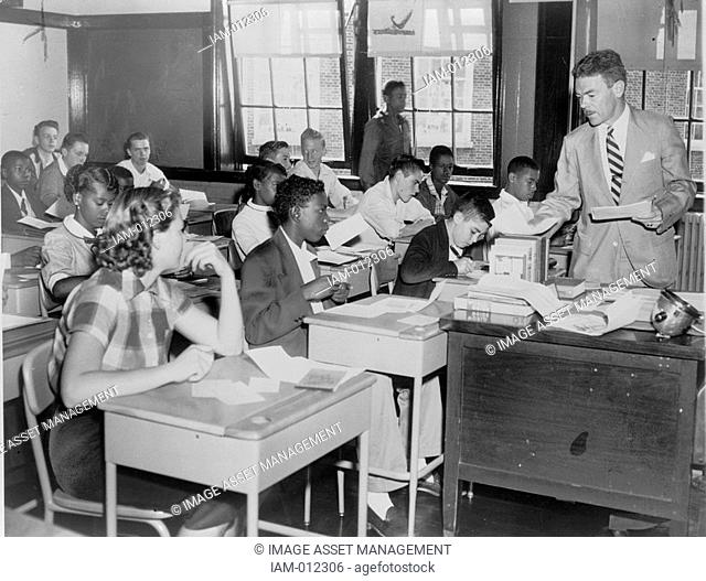 Integrated High School USA circa 1957
