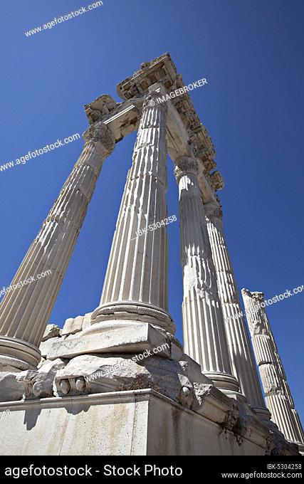 Temple of Trajan, Bergama, Izmir, Turkey, Asia