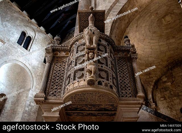 Iconic Romanesque cathedral St Mary of the Assumption in Bitonto, Southern Italy
