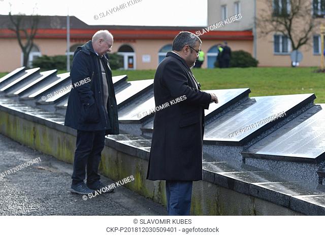 A revealing of memorial plaques with names of Soviet soldiers in a pious place at the mass grave of Soviet soldiers was held in Sokolov, Czech Republic