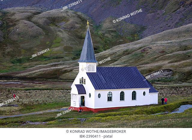 Church of Grytviken, King Edward Cove, South Georgia, South Sandwich Islands, British Overseas Territory, South Atlantic Ocean, Subantarctic, Antarctica