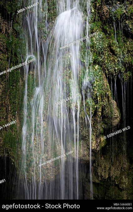 Waterfall in Krka National Park, Sibenik-Knin County, Dalmatia, Croatia, Europe
