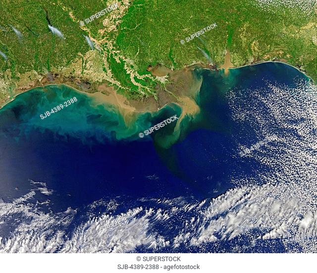 Sediments Pour into Gulf of Mexico