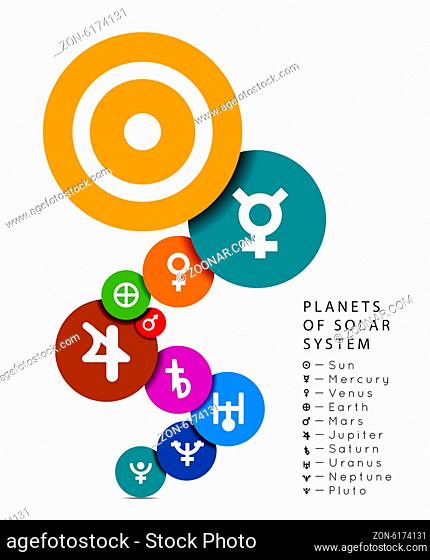 Planet of Solar System. Vector illustration in flat style