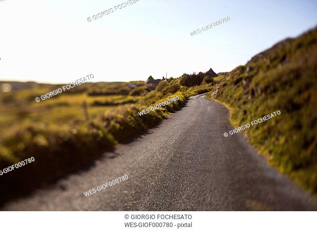 Ireland, road in Connemara, Tilt-Shift