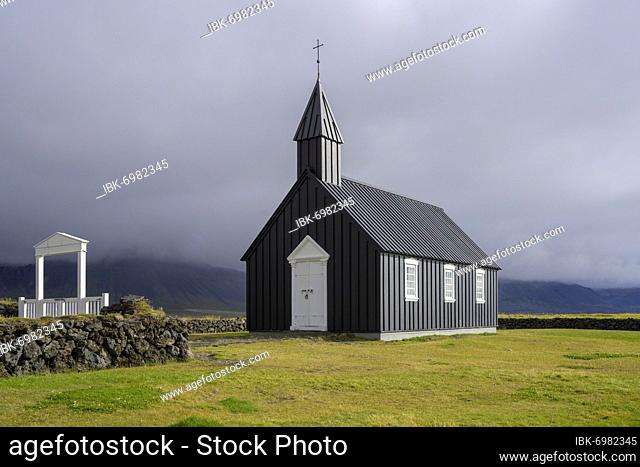Wooden Church of, Buðir, Vesturland, Iceland, Europe