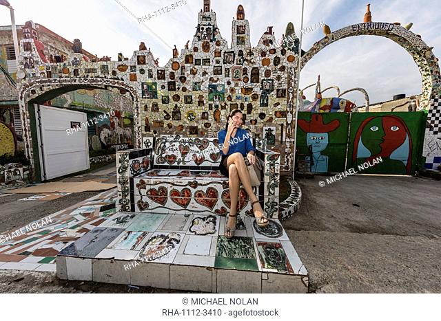 The whimsical ceramic art of Jose Fuster in the small town of Jaimanitas, on the outskirts of Havana, Cuba, West Indies, Central America