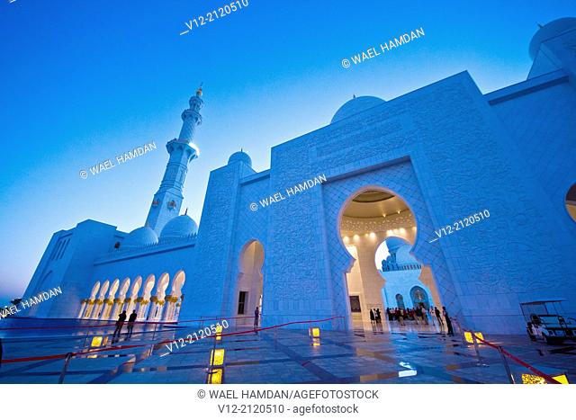 facade of Sheikh Zayed Mosque, Abu Dhabi, United Arab Emirate