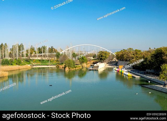 View of Cabecera Park in Valencia, Spain