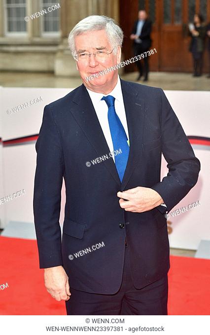 The 2016 Sun Military Awards held at the Guildhall - Arrivals. Featuring: Michael Fallon Where: London, United Kingdom When: 22 Jan 2016 Credit: WENN