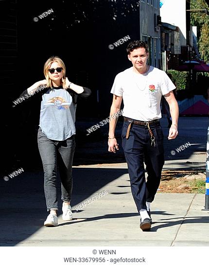 Brookyln Beckham and girlfriend Chloe Moretz enjoys a lunch date at Good Neighbor restaurant in Studio City as they continue to celebrate Chloe's birthday week