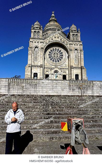 Portugal , Viana do Castelo, The neo-byzantine church of Santa Luzia, located on top of the Santa-Luzia hill