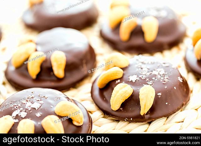 Gourmet Caramel Cashew Panther Paws with whole cashew nuts