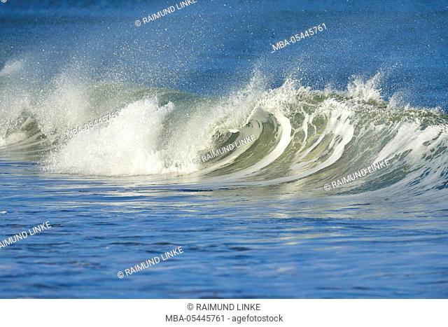 Breaking Wave, Helgoland, Dune, North Sea, Island, Schleswig Holstein, Germany