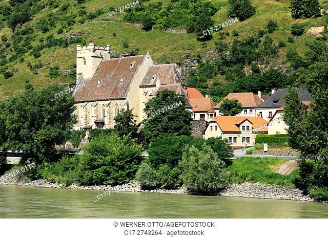 Austria, Lower Austria, A-Weissenkirchen in der Wachau, Danube, Wachau, Waldviertel, A-Weissenkirchen-St. Michael, Saint Michael church, fortified church
