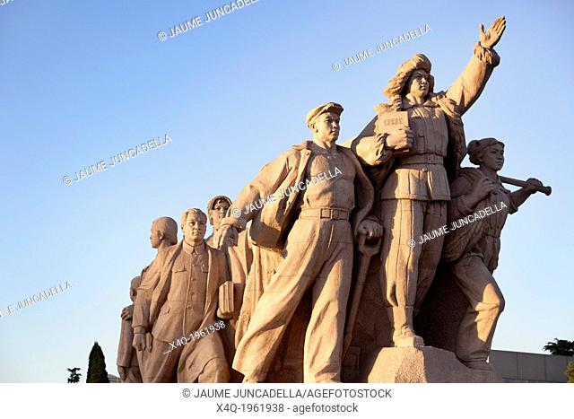 Statue of the workers in Tiananmen Square