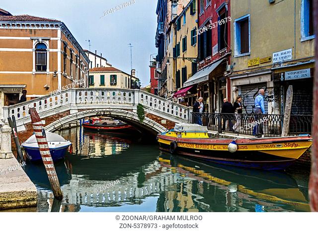 Canal Street Scene Venice Italy