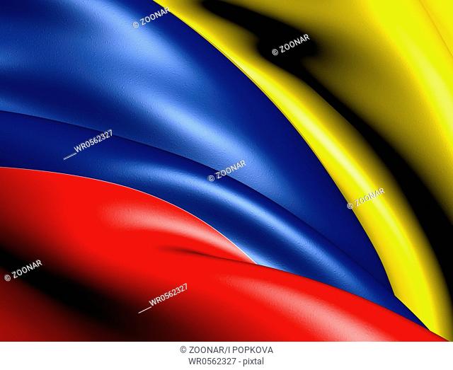 Flag of Colombia. Close up