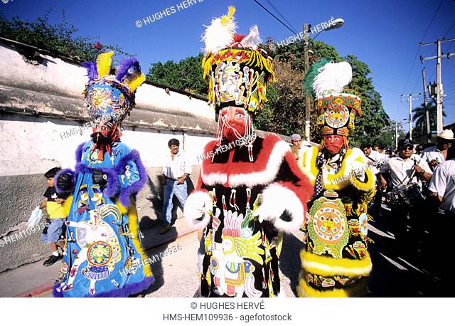 Mexico, state of Morelos, Tlatizapan, Los Chinelos during the carnival parade