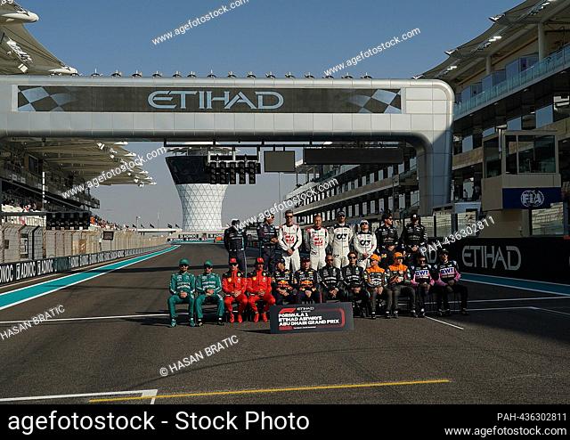 November 26th, 2023, Yas Marina Circuit, Abu Dhabi, Formula 1 Etihad Airways Abu Dhabi Grand Prix 2023, in the picture final photo of the drivers of the 2023...