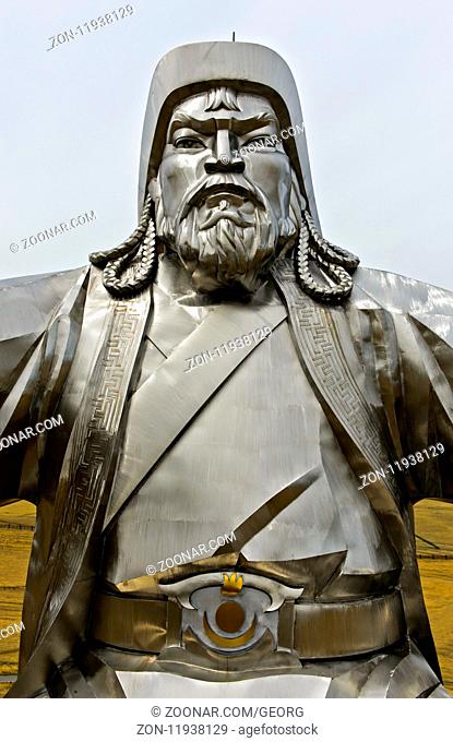 Reiterstandbild des Dschingis Khan, Dschingis Khan Themenpark, Chinggis Khaan Statue Complex, Tsonjin Boldog, Mongolei / Genghis Khan Equestrian Statue