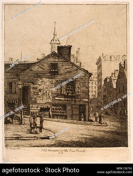 Old Houses in the Five Points, 1870 (from Scenes of Old New York). Artist: Henry Farrer (American, London 1844-1903 New York); Date: 1871; Medium: Etching;...