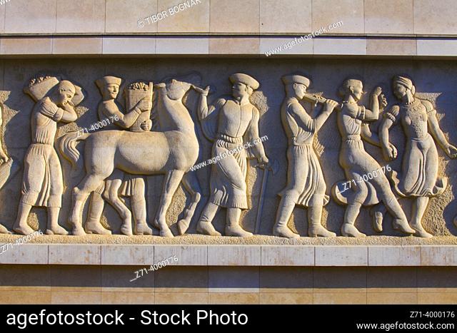 Hungary, Budapest, relief, architecture detail,