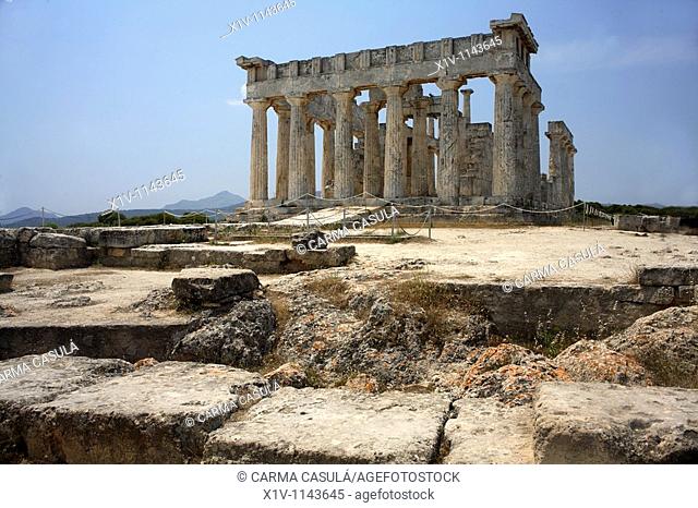 Aphaia Greek temple on the island of Aegina