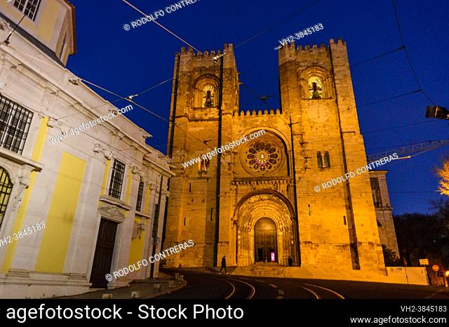 Lisbon Cathedral at night (Portugal)