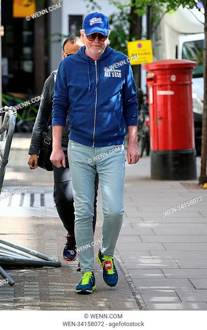 Chris Evans leaving the BBC Radio 2 studios the day after his beloved mother Minnie died Featuring: Chris Evans Where: London