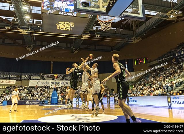 4 October 2023, a moment during an attack of Obradoiro in the match against Surne Bilbao in Santiago