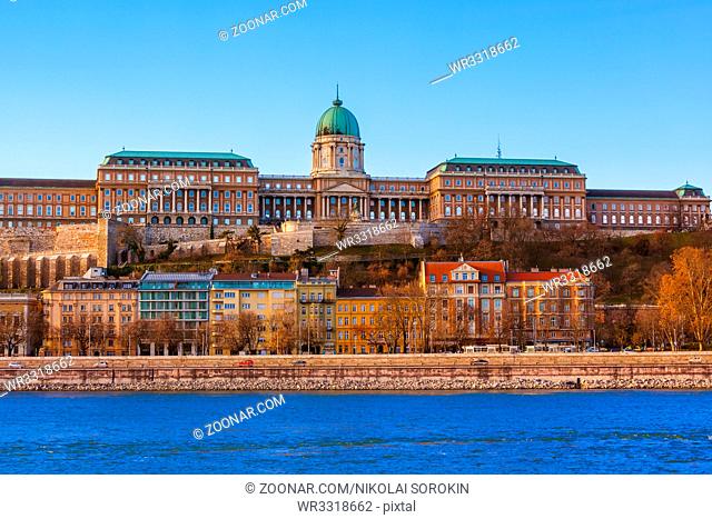 Royal palace in Budapest Hungary - cityscape architecture background