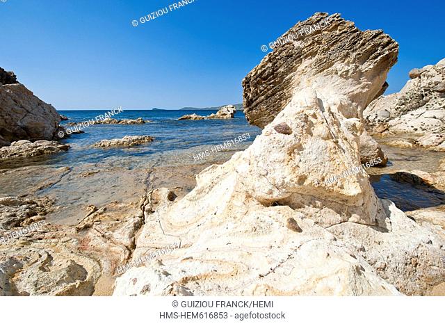 Greece, Lemnos Island, the Cape Aspros Kavos in Moudros Bay