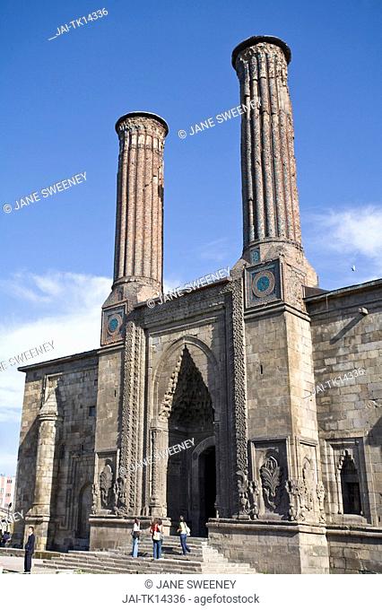 Turkey, Eastern Turkey, Erzurum, Twin minaret Seminary - Cifte Minareli Medrese
