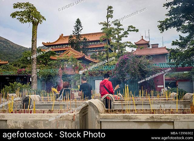 wish prayer incense sticks, po lin monastery, po lin temple, lantau
