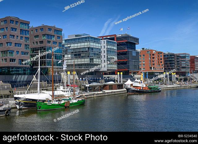 Sandtorhafen, Traditional Ship Harbour, Hafencity, Hamburg, Germany, Europe