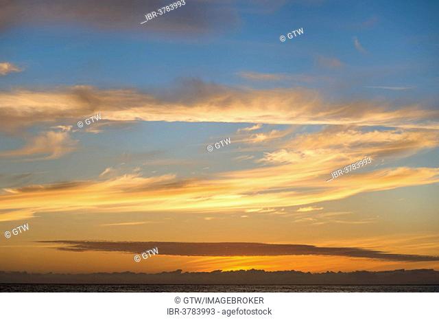 Sunset over Bartolomé Island, Galapagos, Unesco World Heritage Site, Ecuador