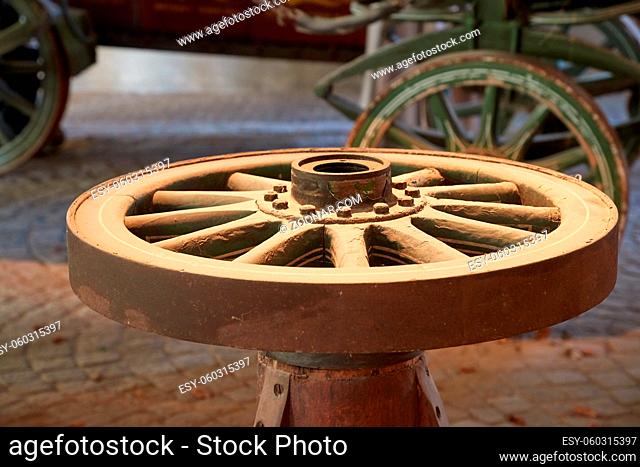 Wheel of an old carriage