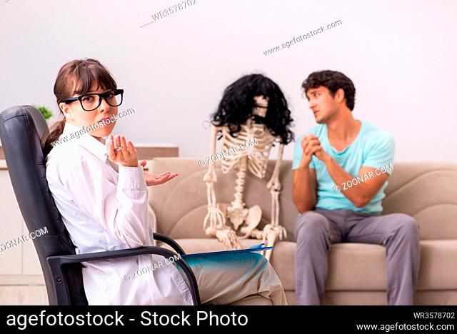 Young patient visiting psychologist for therapy