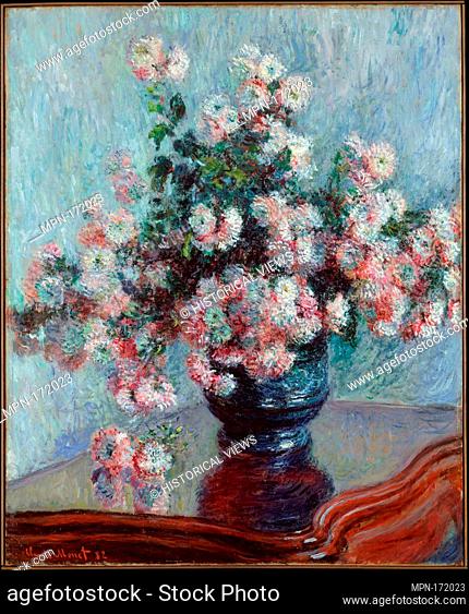 Chrysanthemums. Artist: Claude Monet (French, Paris 1840-1926 Giverny); Date: 1882; Medium: Oil on canvas; Dimensions: 39 1/2 x 32 1/4 in. (100.3 x 81