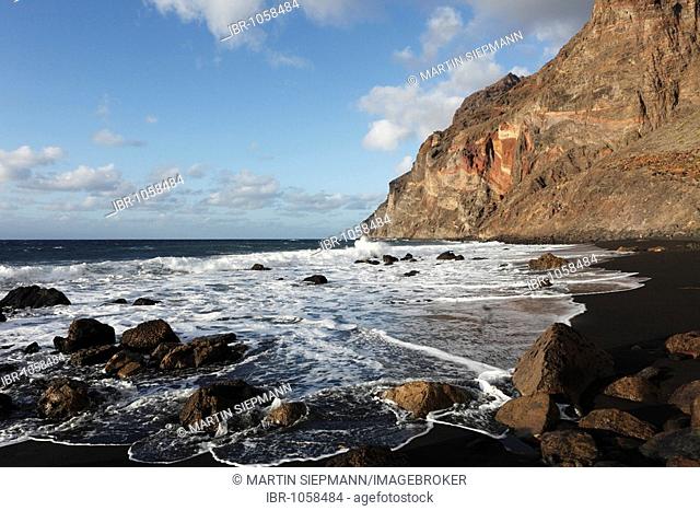 Playa del Inglés Beach, La Playa, Valle Gran Rey, La Gomera, Canary Islands, Spain, Europe