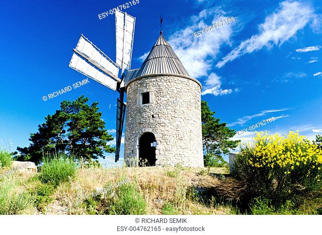 windmill, Montfuron, Provence, France