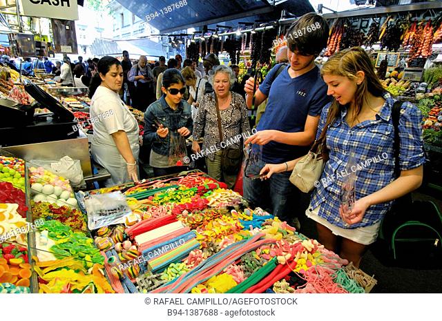 Sant Josep market (aka La Boqueria), Barcelona, Catalonia, Spain