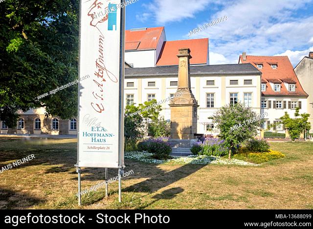 Hoffmann's restaurant, gastronomy, house facade, facade, architecture, decorative, Bamberg, Franconia, Bavaria, Germany, Europe